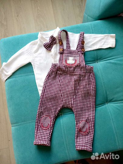 Костюм (рубашка, штанишки, бабочка) для мальчика