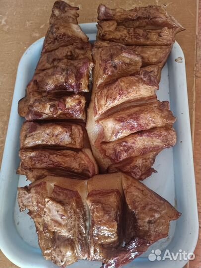 Копченое домашнее сало