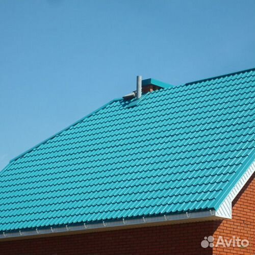 Металлочерепица RAL 5021 бирюзовый