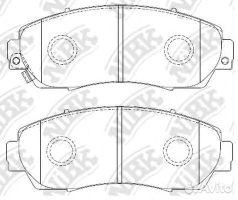 Комплект тормозных колодок PN8802 nibk