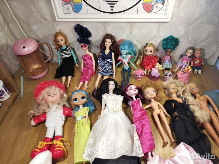 Куклы барби, LOL 15 шт + платья игрушки, бонусы