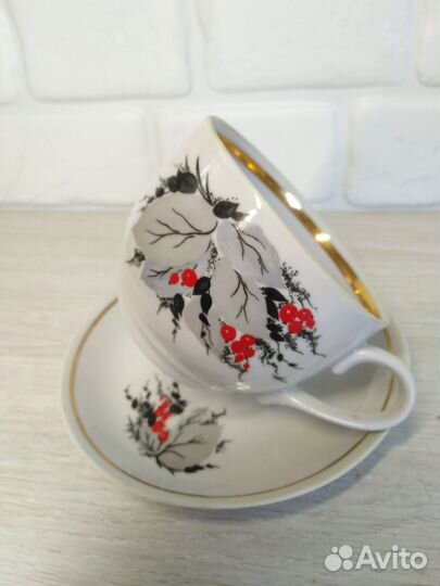 Чайная пара СССР. Советский фарфор. Посуда СССР