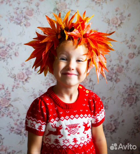 Ободок с листьями на утренник