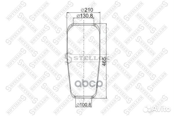Пневмоподушки-камерыstellox 90-08820-SX Stellox