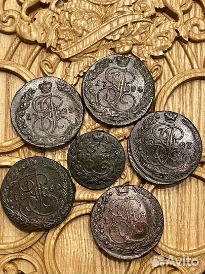 Коллекция 5 коп Екатерина 2