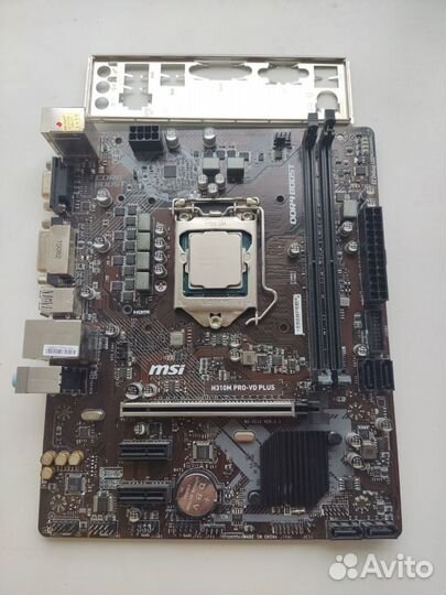 Процессор i5-9400F с платой MSI H310