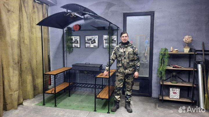 Мангал с крышей от производителя