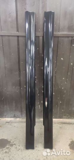 Накладки порогов hyundai accent abs пластик