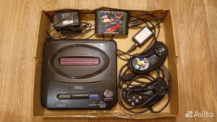 Игровая ретро приставка Sega Mega Drive 2 16-bit