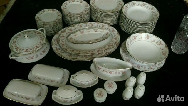 Японский сервиз на 12 персон. Столовый сервиз Noritake Rose China. Rose China Noritake r102. Японский фарфор Noritake.