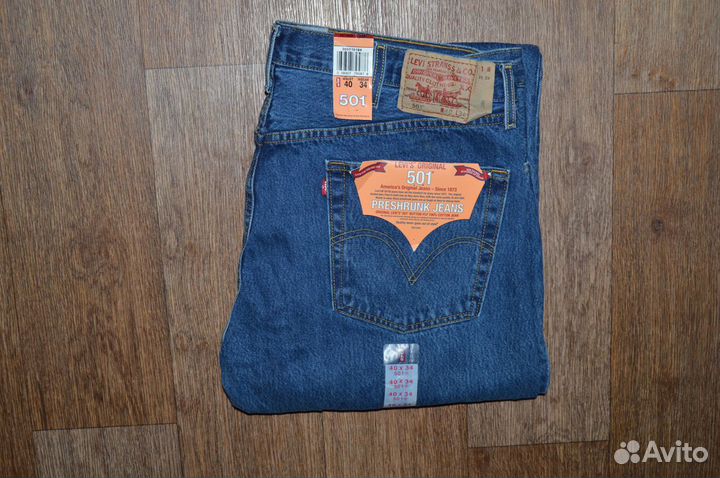 Джинсы Levis 501 W40 L34, модель 2002г, Old school