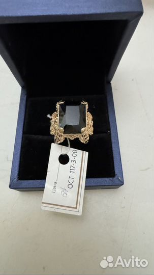 Перстень мужской позолота 19 размер