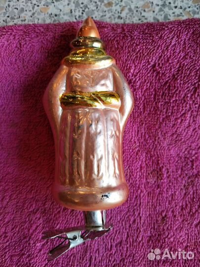 Елочная игрушка СССР дед мороз прищепка