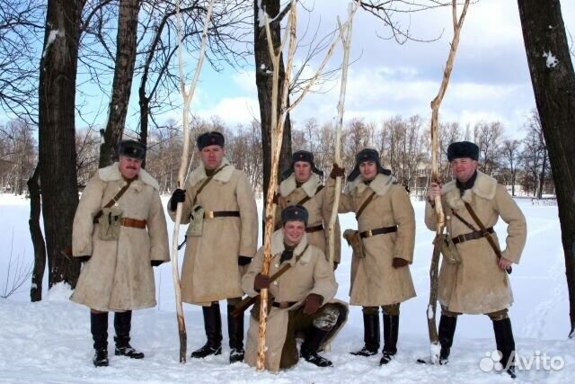 Армейский меховой тулуп полушубок (бекеша)