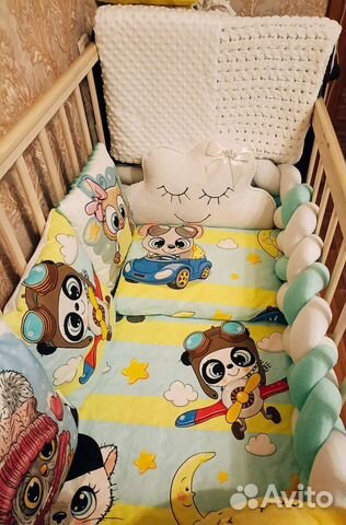 Детское постельное белье и бортики в кроватку