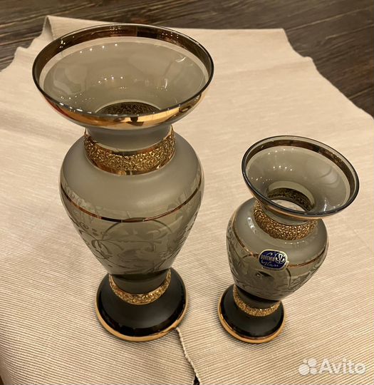 Вазы Богемия 2 шт/ Bohemia