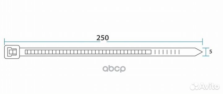 Хомуты-стяжки 250х5.0 мм rexant кабельные нейл