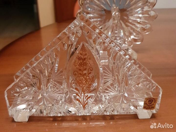 Салфетницы хрустальные Богемия