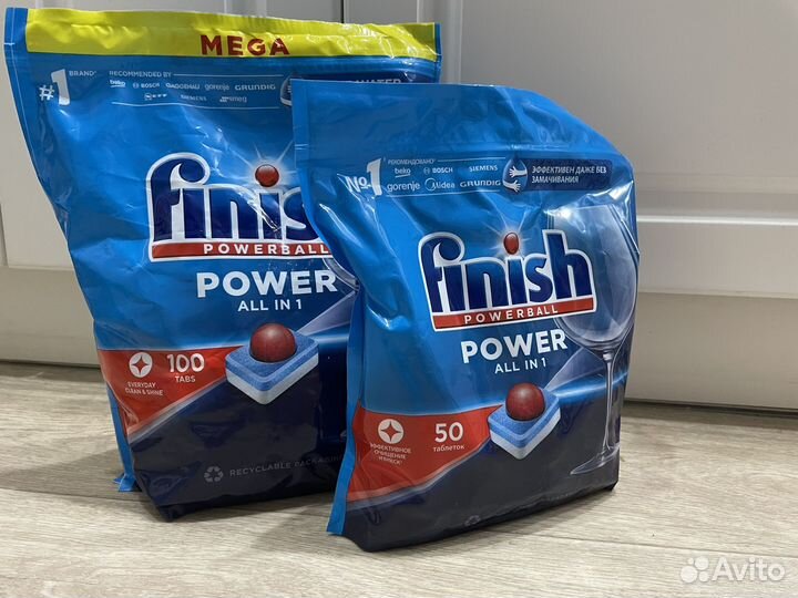 Таблетки для посудомоечных машин Finish