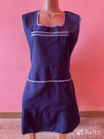 Фартук габардиновый на груди карман с замком