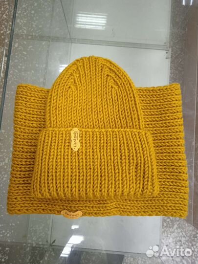 Шапка женская вязаная ручная работа