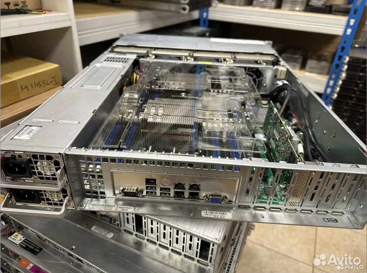 Сервер X9DRI-LN4F+ + E5-2695v2*2 + 128gb 1866MHz