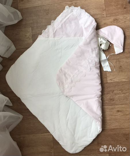 Комплект одеяло - конверт на выписку для девочки