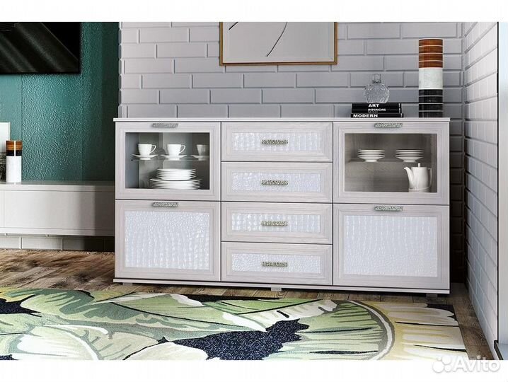 Комод №7 (экокожа темная) Зарон