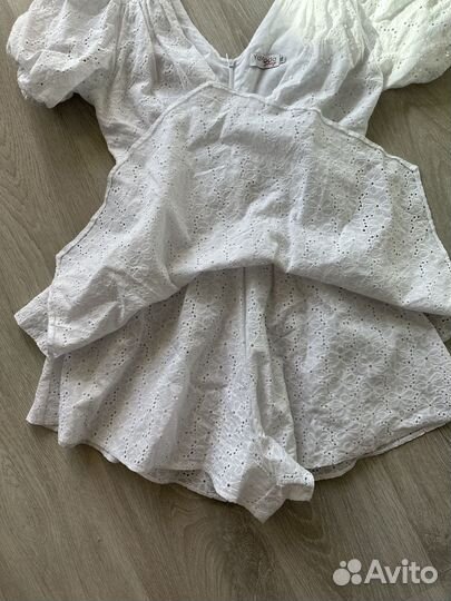 Платье комбинезон YaModa с шортами белое женское