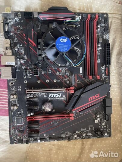 Материнская Msi b360 gaming plus, i5 9400f Box