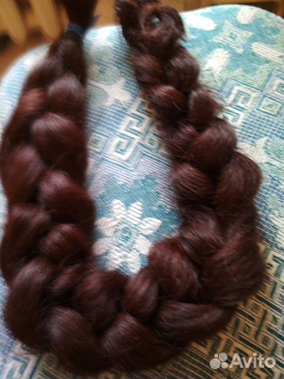 Коса из натуральных волос, шиньоны