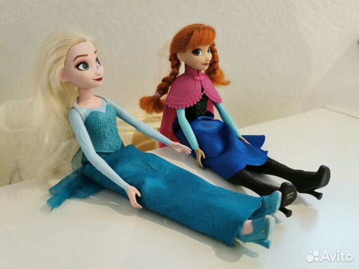 Куклы пакетом 3шт Эльза, Анна и кукла для причесок