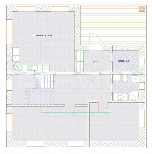 Коттедж 114 м² на участке 12 сот.