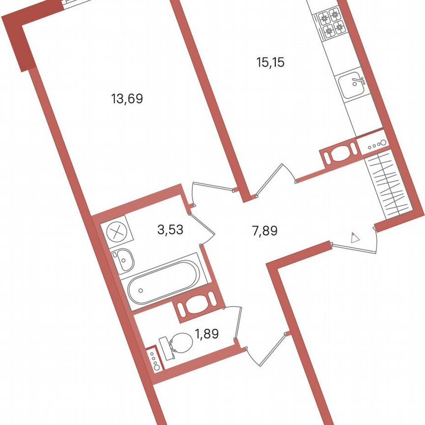 2-к. квартира, 56 м², 10/11 эт.