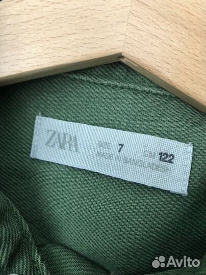 Рубашка zara для мальчика зеленая