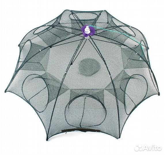 Раколовка складная 8 входов.(зонтик)