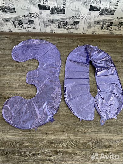 Фолигированные шары цифры б/у