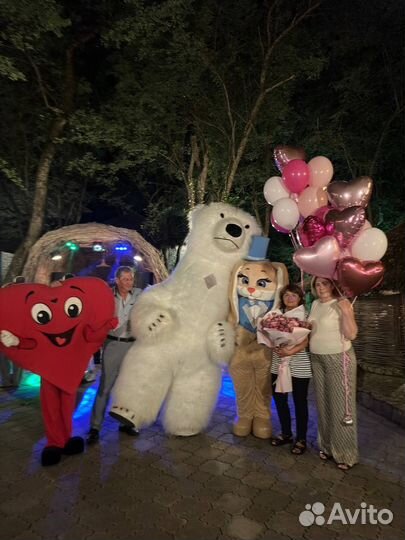 Ростовая кукла Белый мишка Праздник