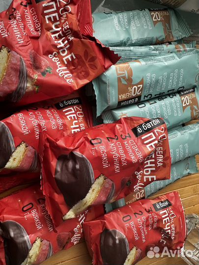 Протеиновое печенье и батончики ёбатон 9 и 5 шт