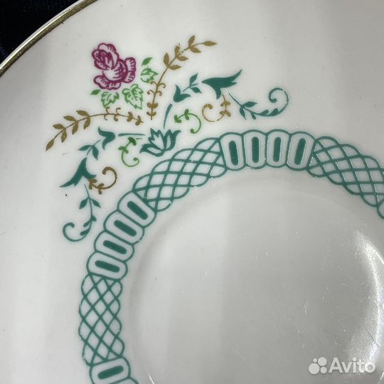 Кофейная чайная пара Роза лфз деколь СССР (сзр)