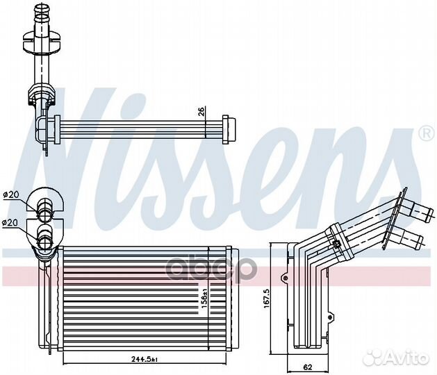 Радиатор отопителя 73973 Nissens