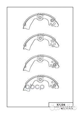 Колодки тормозные барабанные, задние K1204 Kash