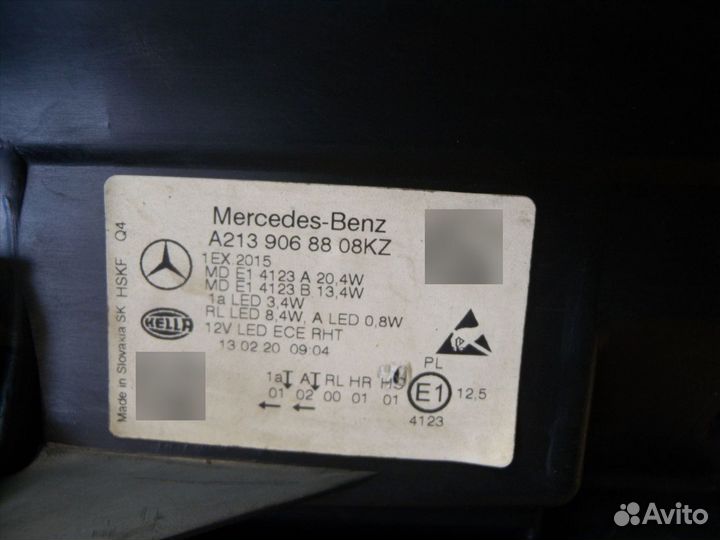 Фара Mercedes W213 W238 C238 Мерседес в213