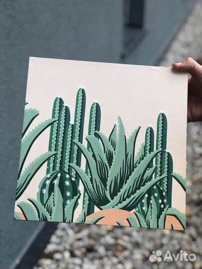 Интерьерная картина акрилом цветы