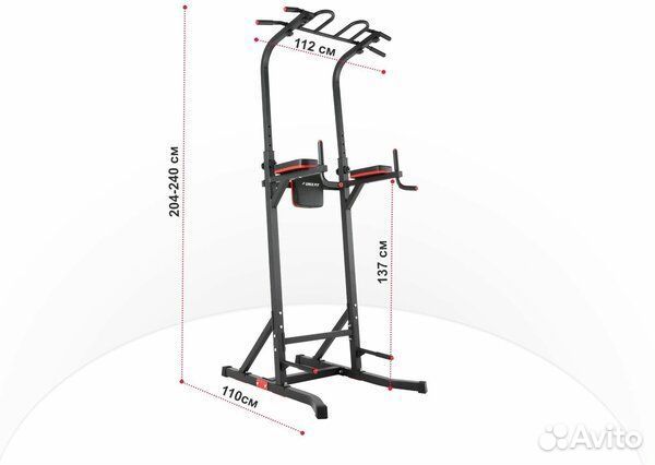 Турник-пресс-брусья 3 в 1 unix Fit power tower 150