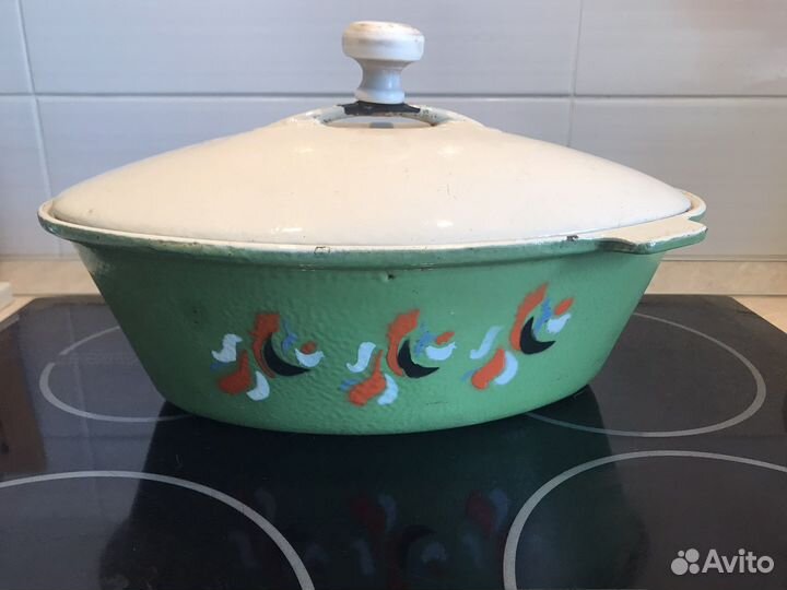 Утятница чугунная эмалерованная СССР