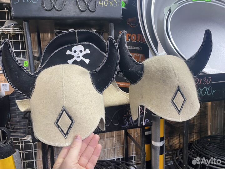 Шапка для бани и сауны Викинг 100 шерсть