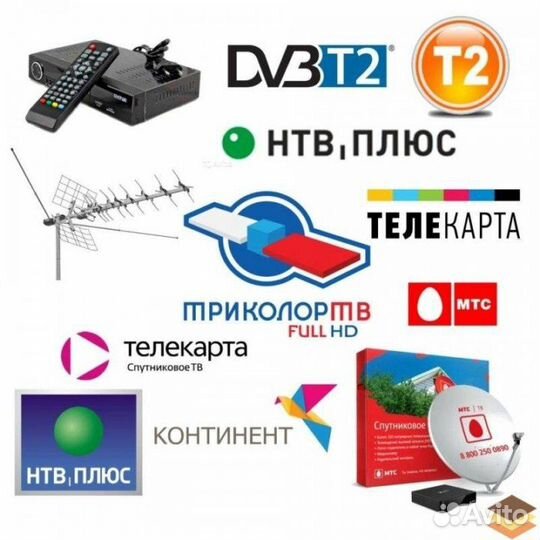 Антенны, установка, настройка Телекарты, Триколор