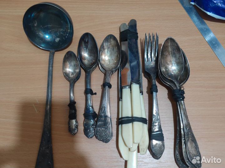 Мельхиоровые Ложки Вилки Ножи Половник СССР