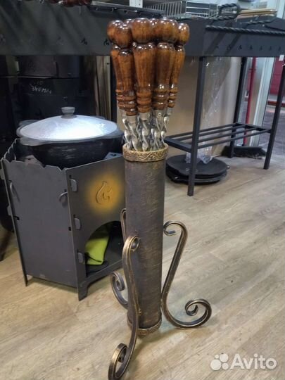 Подставка для шампуров кованная